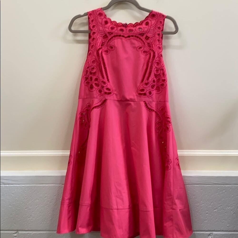 Esley pink eyelet detail L sleeveless dress